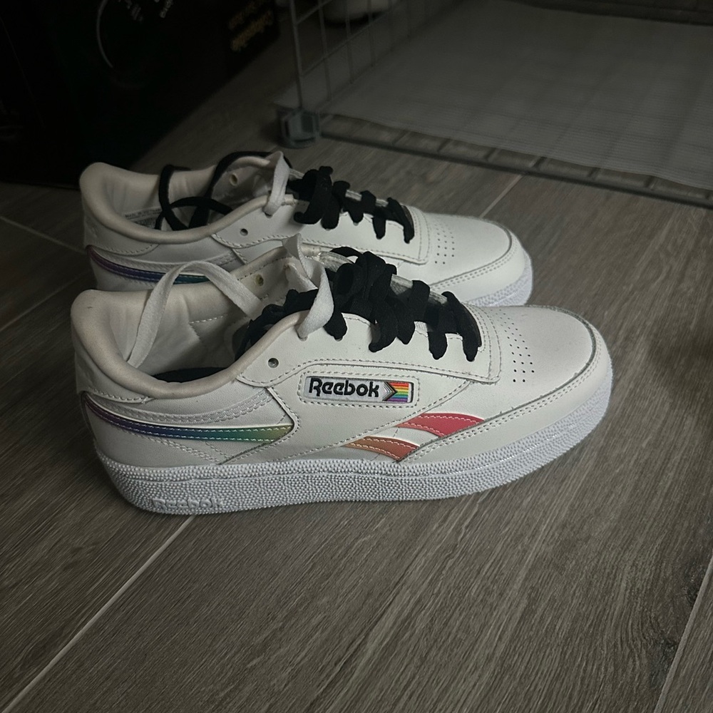 Reebok White Sneakers with Multicolor Details